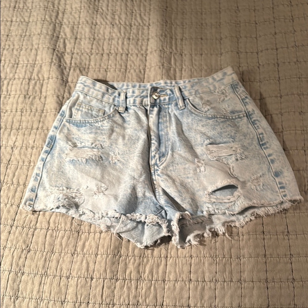 SHEIN denim cutoff shorts